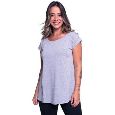 Imagem de Blusa Marcela Fitness Lisa Serra e Mar Modas Manga Curta Roupa Para Academia Treino Moda Feminina-Feminino