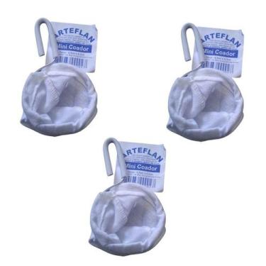 Imagem de Kit 3 Mini Coador Filtro De Pano Para Café Individual C/ Cabo - Espera