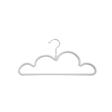 Imagem de Cabide Infantil Veludo Nuvem Branca 5und Clingo