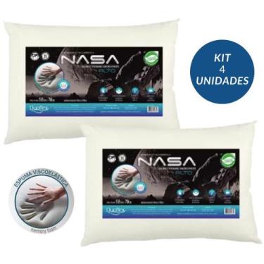 Imagem de Conjunto Casal 2 Travesseiros Nasa X Alto Duoflex Viscoelástico