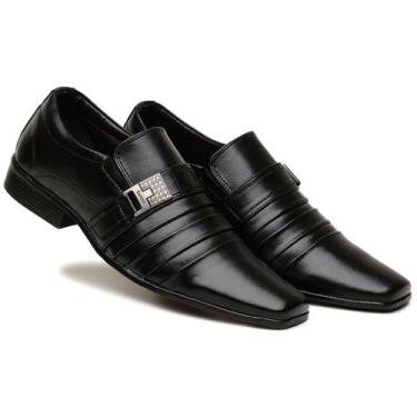 Imagem de Sapato Social Masculino Preto com Metal Oxford (G70019) - Mena Infinit