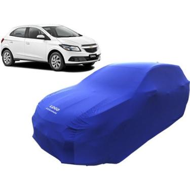 Imagem de Capa Automotiva Para Gm Onix Joy Lt Tecido Helanca Lycra - Mz, Azul