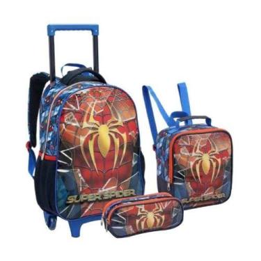 Imagem de Kit mochila masc. super spider 3pcs mr42108 - seanite