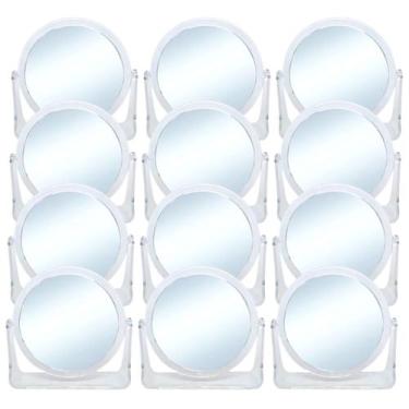 Imagem de 12 Espelhos de Mesa Giratório 12cm Dupla Face em Acrílico - Fx