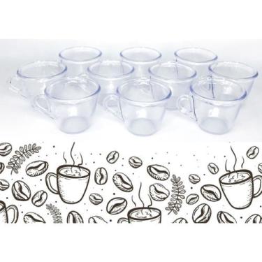 Imagem de Xícara Acrílica Transparente 80 ml Para Café Chá 30 Unidades - Marchep
