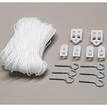 Imagem de Kit Completo Reposição Varal de teto com 40m de corda - Varalle