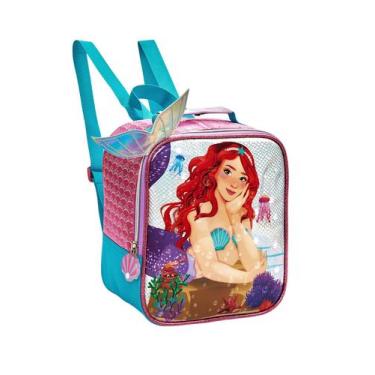 Imagem de Lancheira Térmica Escolar Luxo Sereia 3D - denlex