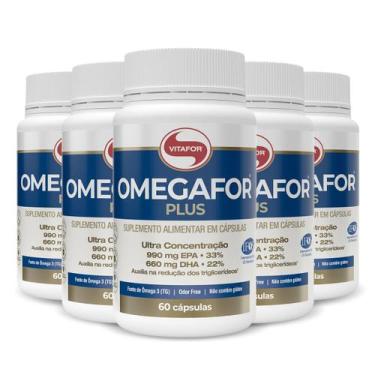 Imagem de Kit 5 Omegafor Plus Vitafor 60 Cápsulas