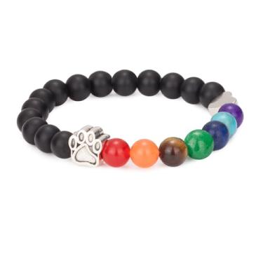 Imagem de INPLUSTOP Presentes comemorativos para cães, presentes de memorial de cães para perda de cachorro, presentes de simpatia de falecimento de cães, pulseira memorial de ponte arco-íris para mulheres e