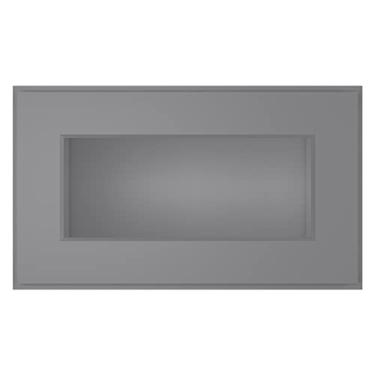 Imagem de Armário de porta de vidro sem moldura montado na parede, armário de armazenamento de madeira com portas de fechamento macias, móveis decorativos para sala de estar, Dtchen, banheiro, lavanderia