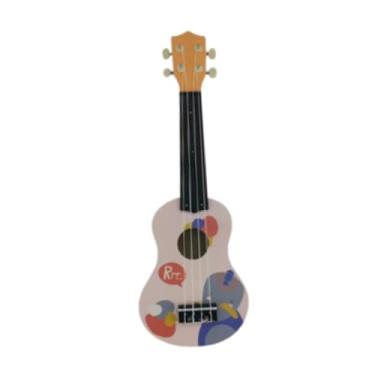 Imagem de Generic 20,87'' Brinquedo musical de guitarra infantil, Ukulele educacional infantil de 4 cordas Mini guitarra infantil, guitarra de madeira para brincar na , Rosa