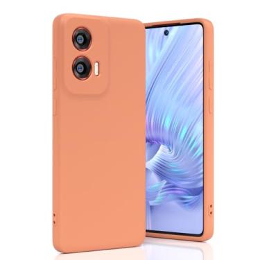 Imagem de Boaixiaen Capa para Moto G Stylus 5G 2024, capa de telefone à prova de choque de silicone líquido Slim Soft TPU com proteção total à prova de choque para G Stylus 5G 2024 (Kumquat)