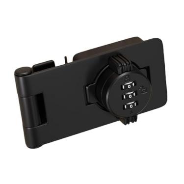 Imagem de Generic Fechadura de combinação de armário, fechadura de armário sem chave, caixa de armário de banheiro com senha de parafuso, fechadura rotativa de ferrolho, Preto