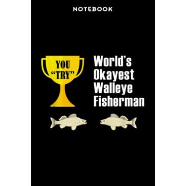 Imagem de Notebook Wāllēÿē Fishing Nicē Gift - Fūnnÿ Okāÿēst Fishēr: 6" x 9", over 100 pages/Lined Journal,Management,Notebook Journal,Daily Organizer