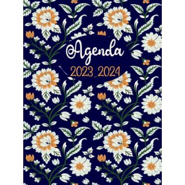 Imagem de Agenda Semainier 2023-2024: Agenda Semainier 24 Mois 2023-2024, Planificateur hebdomadaire grand format A4, 2 Pages Par Semaine, Jolie Couverture.