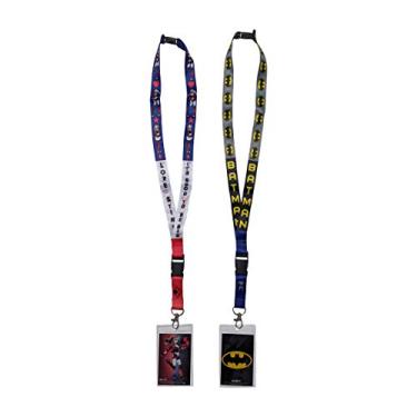 Imagem de Cordão para crachá DC Comics Batman e Harley Quinn ID pacote com 2