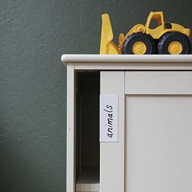 Imagem de Etiqueta de armário de metal - Clipe na porta e gaveta para cozinha, organização de escritório, aluguéis de férias e festas. Durável. Apagável. Reutilizável, borda polida. Sem resíduo.