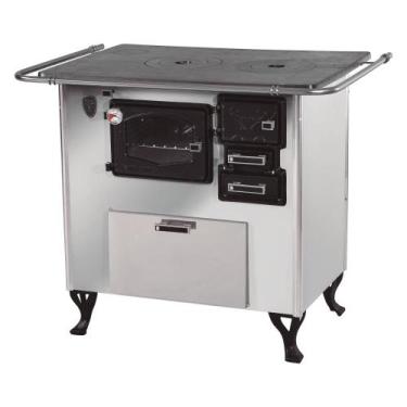 Imagem de Fogão A Lenha C Forninho C Caixa Esq. Inox Fornos Pinhal N2