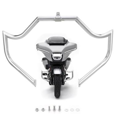Imagem de BRZOXIN Protetor de Motor de Barra de Colisão de Rodovia para Harley Davidson Touring Road Glide Road King Street Glide Electra Glide Cvo e Modelos Trike (Cromados)