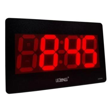 Imagem de Relógio Parede Mesa Digital Calendário Termômetro Alarme 2116 - Lelong
