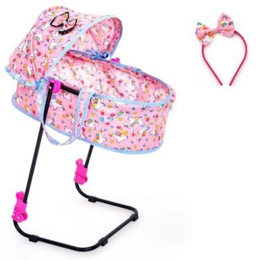 Imagem de Berço De Boneca Veneza 2 Em 1 Vira Bebê Conforto Reborn Com Tiara - SA