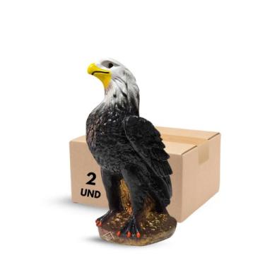 Imagem de Kit 2 Águia Gavião Espantalho Espanta Repelente Para Pombos Preto - AV