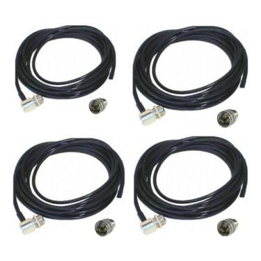 Imagem de Kit 4 Cabo Coaxial Rg58 Px 5,0 Metro Antena Móvel Vhf Fm Px - Ars Elet