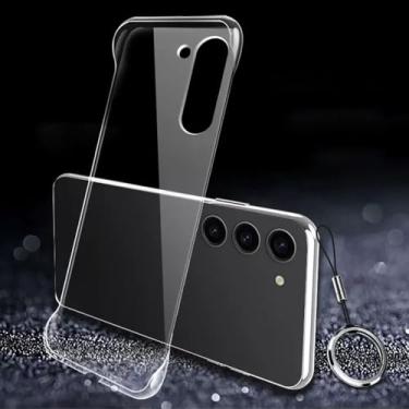 Imagem de Para Samsung Galaxy S23 Ultra Frameless Ring Case para Samsung S23 Plus S10 5G Note 10 Plus Translúcido Matte PC Hard, transparente, Z, para SAM S24 Plus