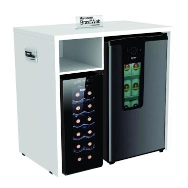 Imagem de Bar Bancada Para Embutir Cervejeira E Adega Vinhos