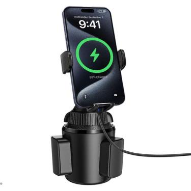 Imagem de Suporte de Copo com Carregador Sem Fio 15W para Carro - Apps2car