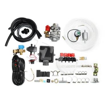 Imagem de Carburador de combustível duplo 4 cilindros kit de conversão CNG compatível com gerador Autogas Car GNV sistema de injeção