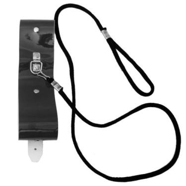 Imagem de Coleira em Verniz Preta com Guia 1metro DOMINATRIXXX - Sex shop