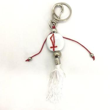 Imagem de Chaveiro São Jorge  murano 16 cm - Lua Mística - 100% Original - Loja 