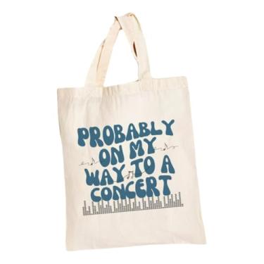 Imagem de Aimery Bolsa de ombro para ingressos de concerto, bolsa de ombro para amigos de concerto, amantes de música, presentes cristãos, 35,56 cm L x 16 A (35 cm x 40 cm), On My Way to a Concert, 16"Hx14"W