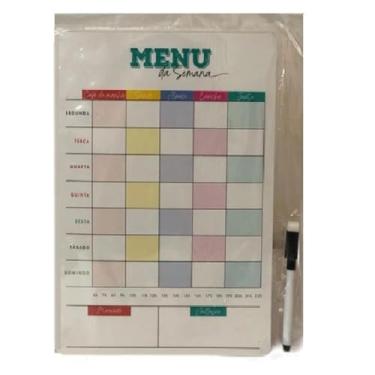 Imagem de Imã Lousa Magnética Planner Quadro Porta Recados para Geladeira (Mod 3)