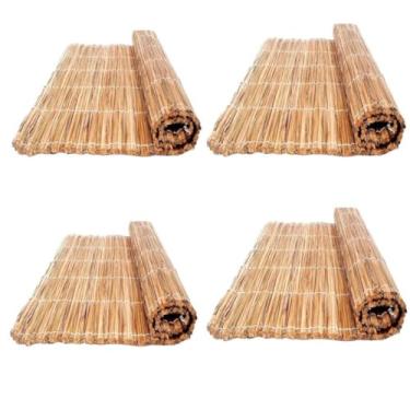 Imagem de Esteiras taboa Kit pergolato decoração tatame Painel Palha Rústico Cabeceira 170 * 100cm(4 Unidades)