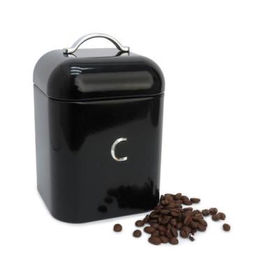 Imagem de Lata de Café 500g Minimalista Com Alça - Preto - Hermética - Mai Home