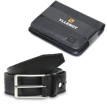 Imagem de Kit Carteira Masculina Cinto Social Elegante Couro Legítimo - Yllenot,