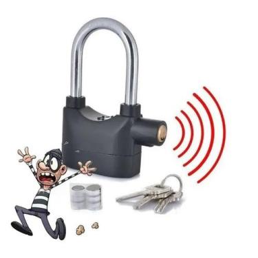 Imagem de Cadeado com Alarme Sonoro Anti-furto Comércio Haste Longa - Lock