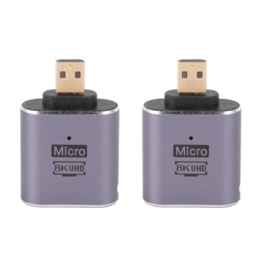 Imagem de Mini HDMI para HDMI Adaptador 2 Pacote, 8k 60Hz, 4K 120Hz Fêmea para Mini Adaptador Masculino HDMI, Compatível Com DSLR, Câmera de Câmera, Laptop, Tablet, HDTV, Projetor, Monitor