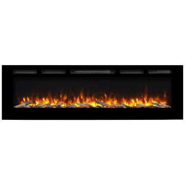 Imagem de Lareira Elétrica de Embutir A50x172L, com Controle Remoto, 1500W, 110v, PURAFLAME EF175B, Preto