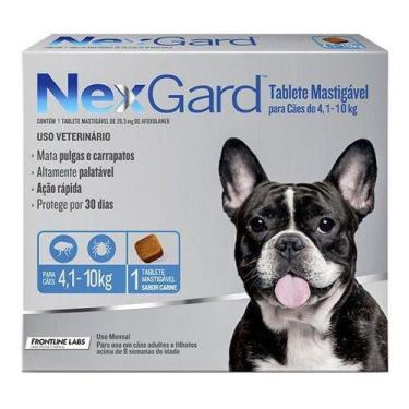 Imagem de Nexgard Para Cães De 4 Á 10 Kg 1 Cp Antipulgas E Carrapatos