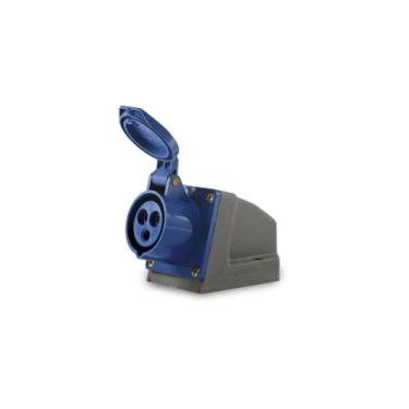 Imagem de Tomada Industrial de Parede 2P+T Azul 220vca 32a Soprano - Metaltex