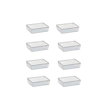 Imagem de Kit 8 Organizador Modular Pote Transp Gde Acrimet