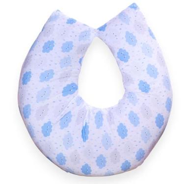 Imagem de Almofada Amamentação para Bebê Menino Sublimada - Carinha de Anjo, Nuv