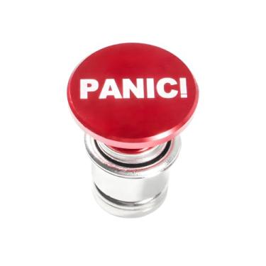 Imagem de AUCELI Plugue de isqueiro de carro com botão de pânico, substituição de isqueiro de botão de liga de alumínio para a maioria dos veículos com fonte de alimentação padrão de 12 volts, acessório de