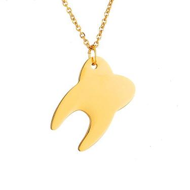 Imagem de AOCHEE Colar com pingente de dente médico para presente de enfermeira dentista, Metal