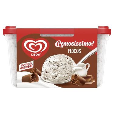 Imagem de Sorvete Flocos Kibon Cremosíssimo Pote 1,5L