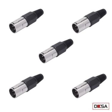 Imagem de Kit com 5 Conectores XLR M.L 641314 - MXT