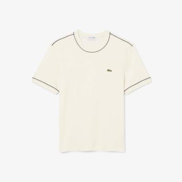 Imagem de Camiseta Lacoste Entrelaçada De Algodão Slim Fit-Masculino